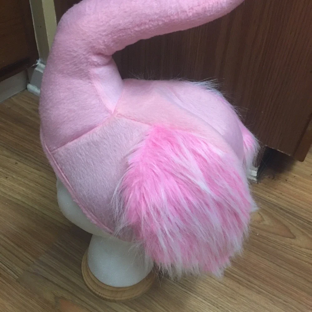 Pink Flamingo Hat Party Costume Tropical Animal Bird Theme Beach Size Adult